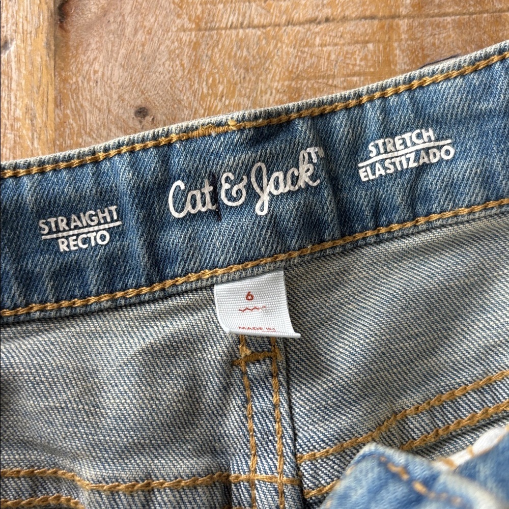 NWT Cat & Jack Boys Straight Jeans Size 6 - Picture 3 of 7